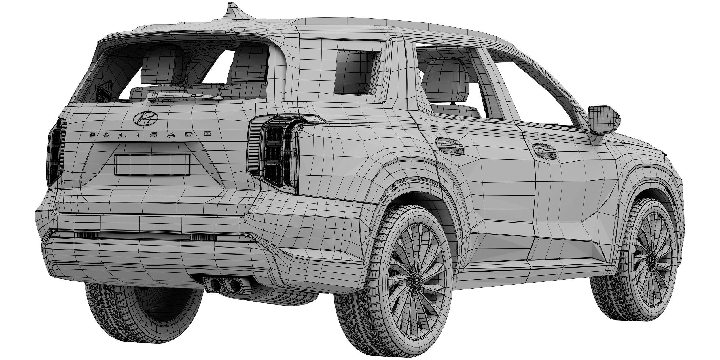 Hyundai Palisade 2023 3D model_16