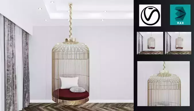 Hanged Cage Chair 01 