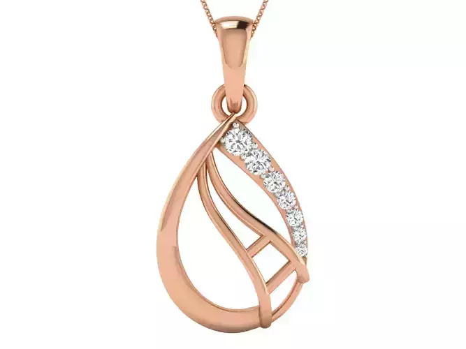 Women pendant-earrings set 3dm render detail