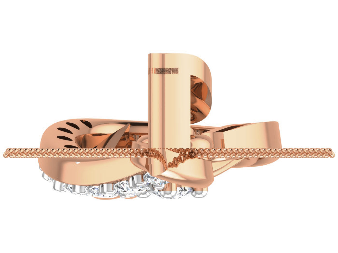 Women pendant-earrings set 3dm stl render detail 3D print model_11