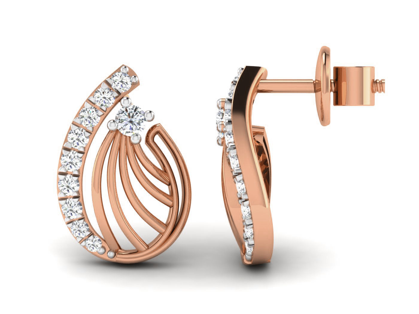 Women pendant-earrings set 3dm stl render detail 3D print model_2