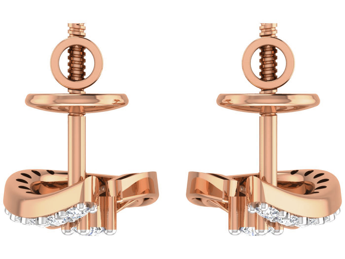 Women pendant-earrings set 3dm stl render detail 3D print model_12