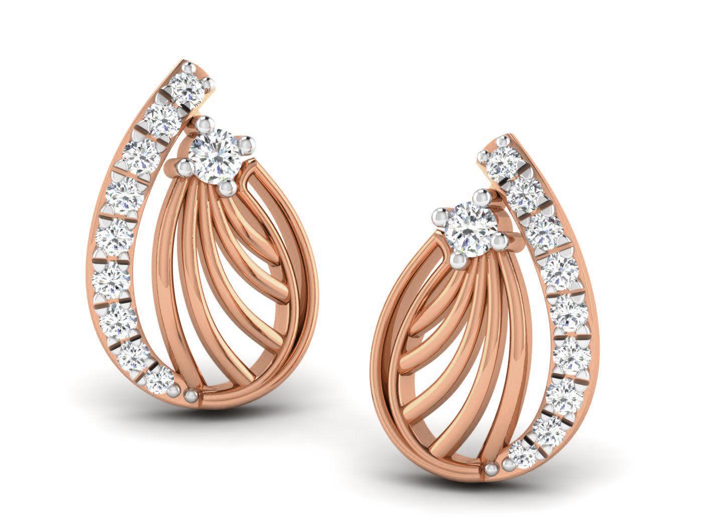 Women pendant-earrings set 3dm stl render detail 3D print model_1