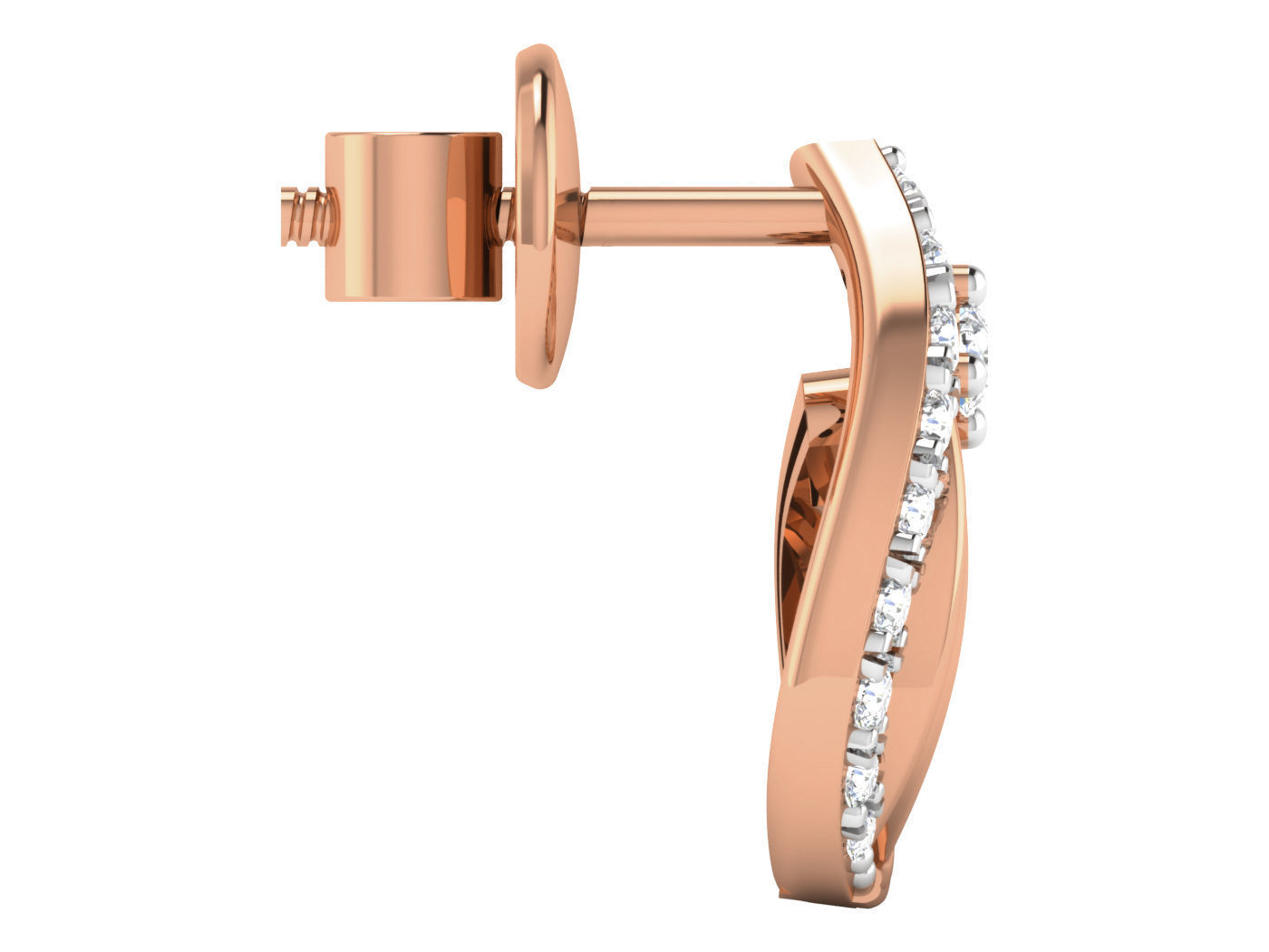 Women pendant-earrings set 3dm stl render detail 3D print model_10