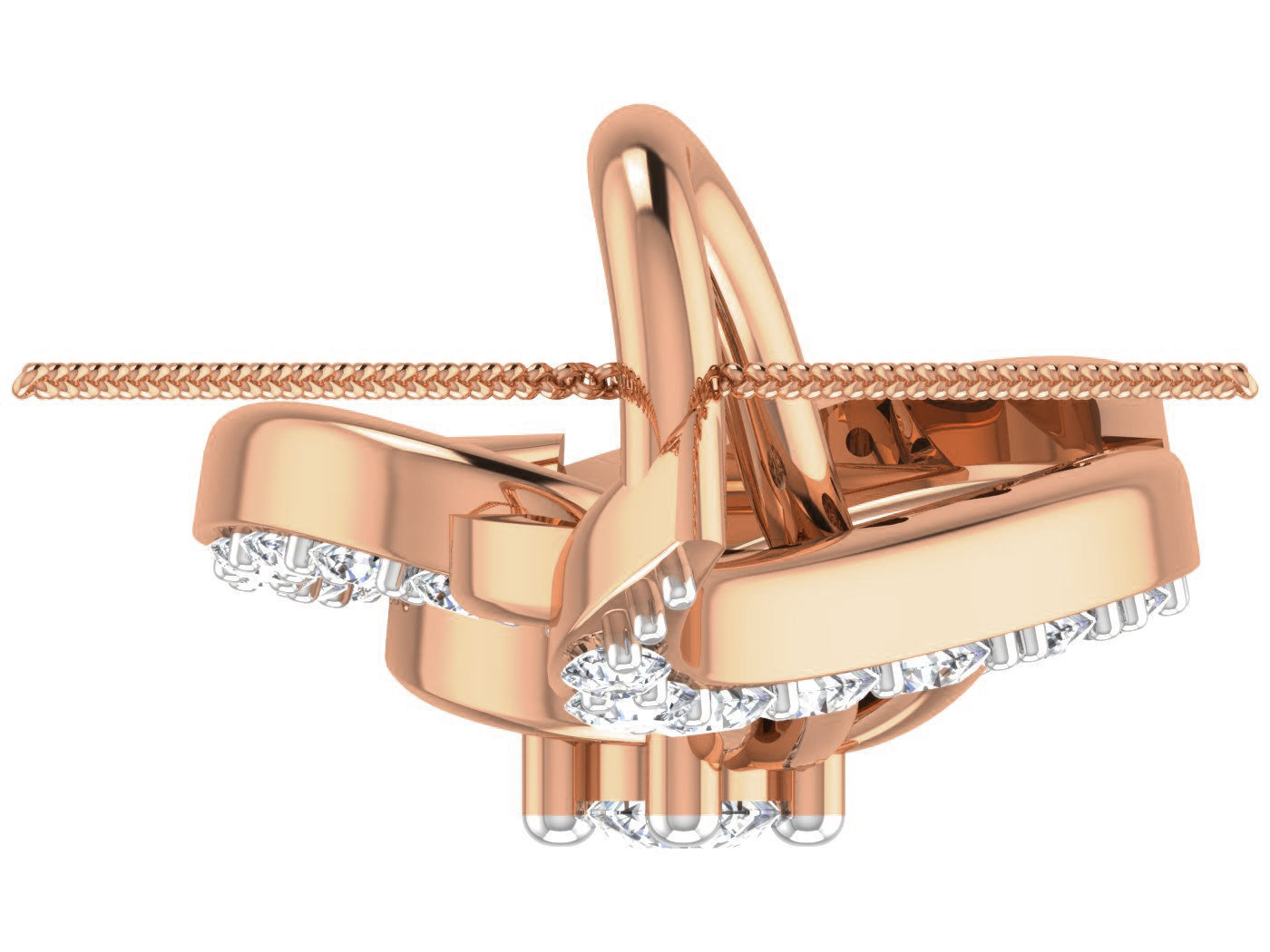 Women pendant-earrings set 3dm stl render detail 3D print model_11