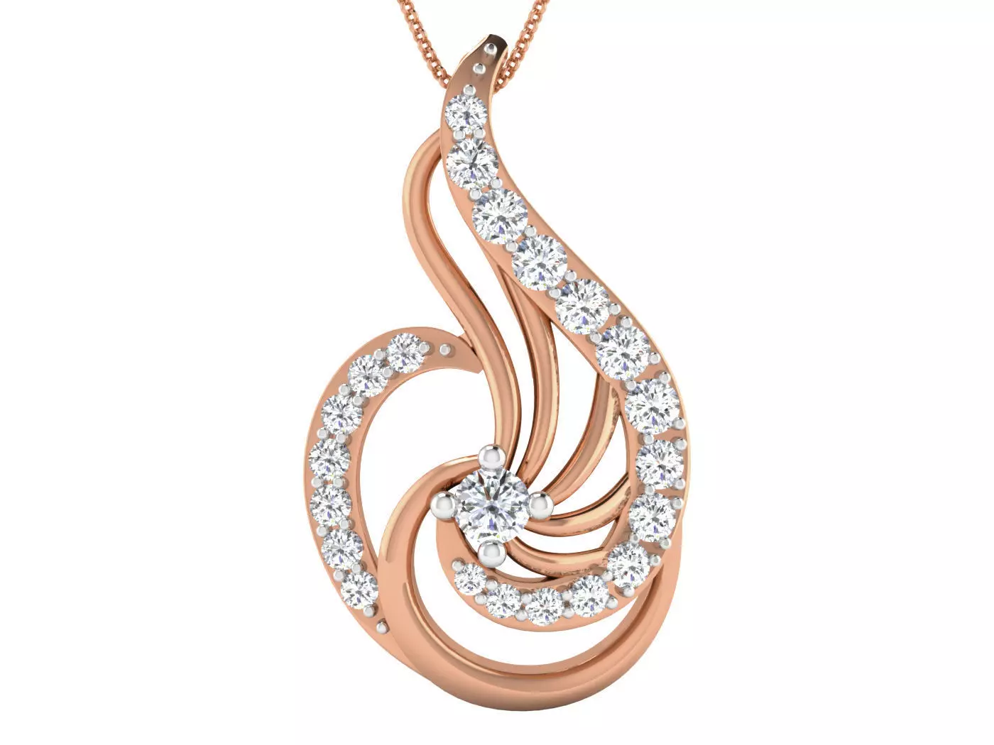 Women pendant-earrings set 3dm stl render detail 3D print model_0