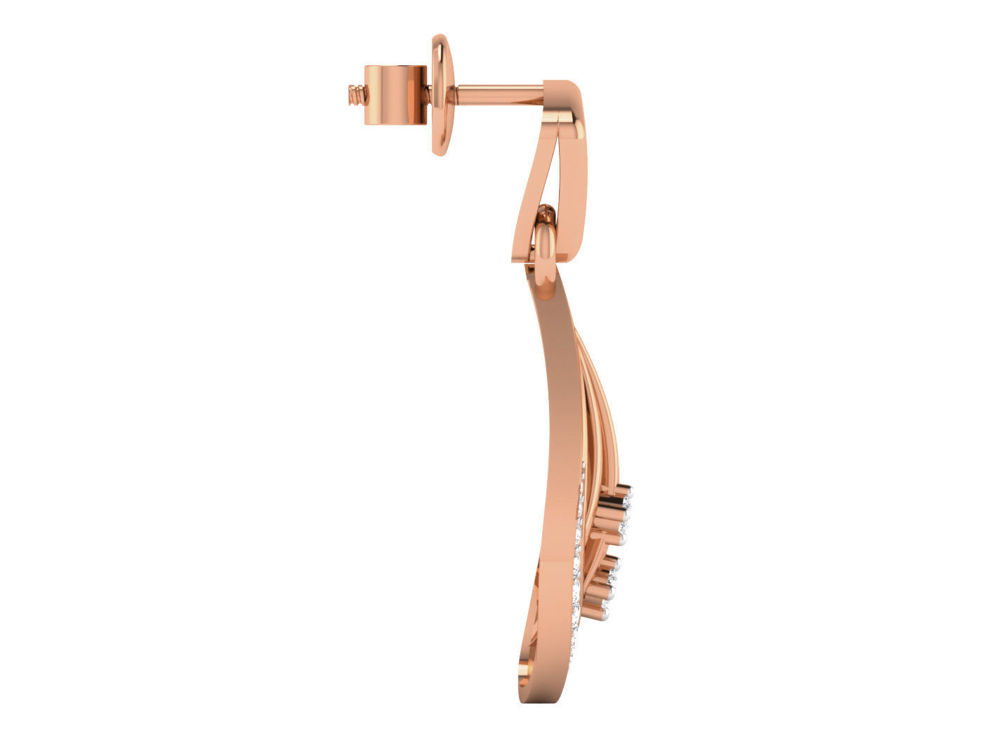 Women pendant-earrings set 3dm stl render detail 3D print model_6