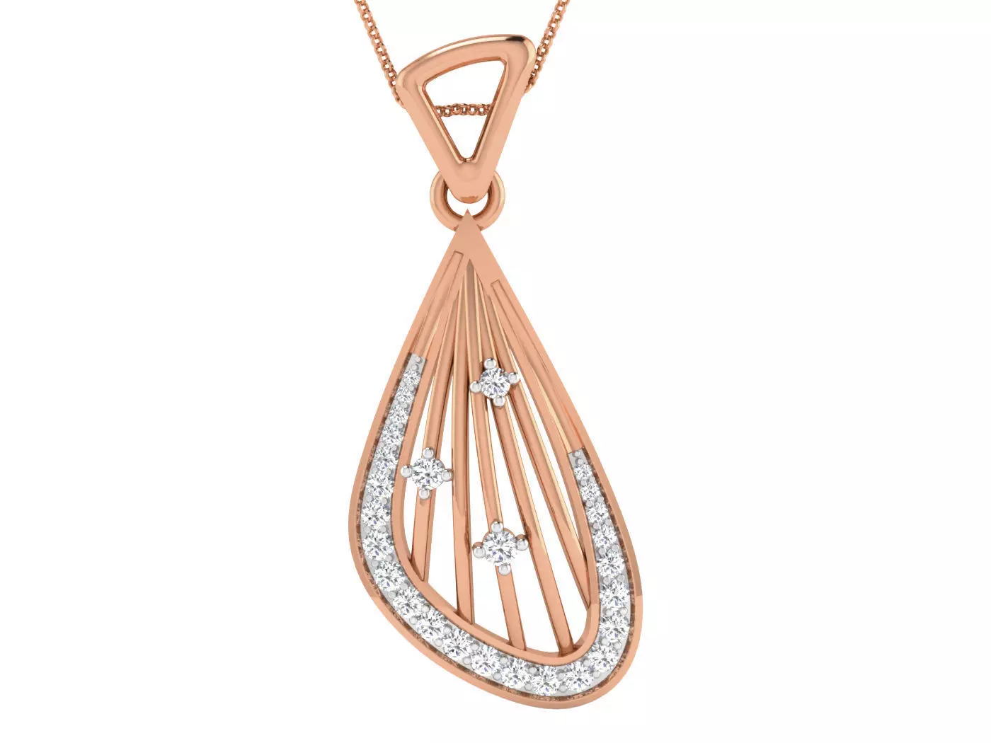 Women pendant-earrings set 3dm stl render detail 3D print model_0