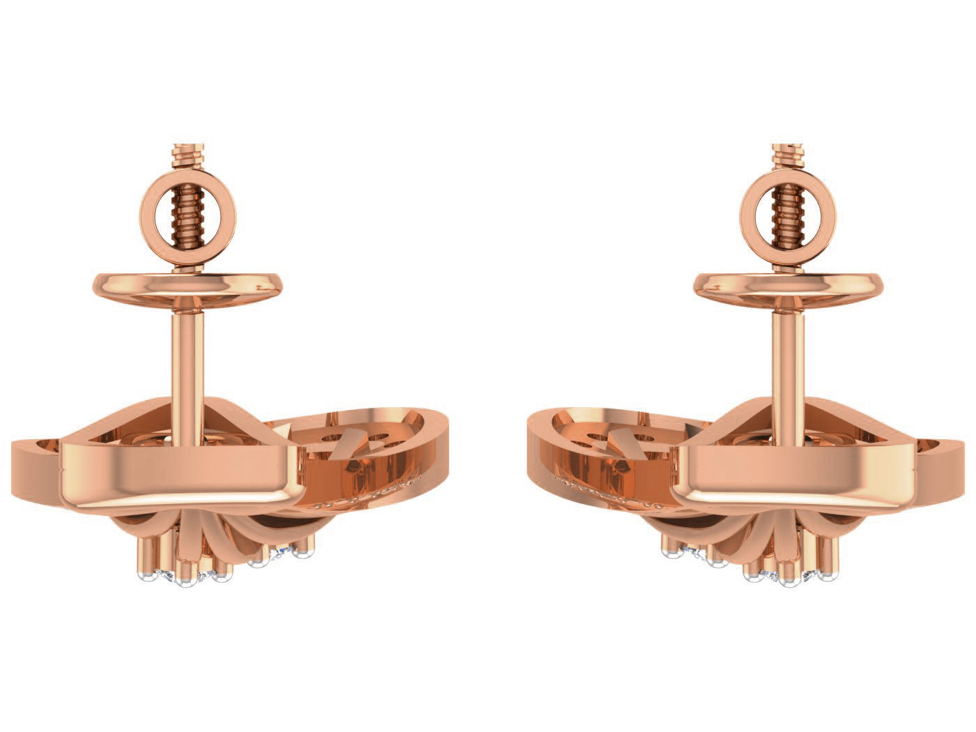 Women pendant-earrings set 3dm stl render detail 3D print model_7