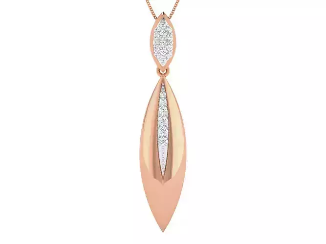 Women pendant-earrings set 3dm stl render detail