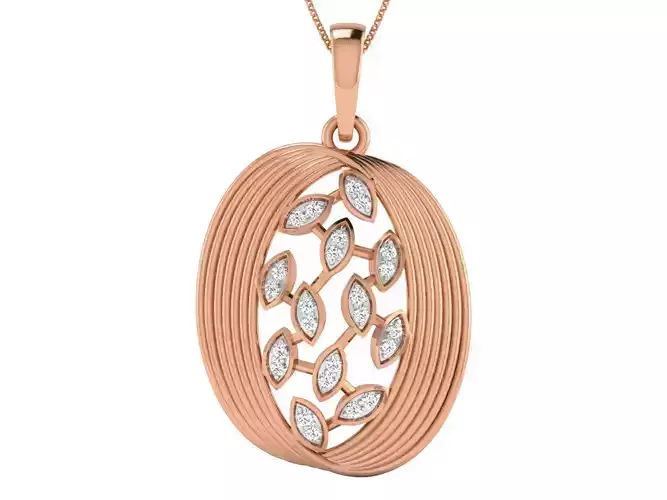 Women pendant-earrings set 3dm stl render detail