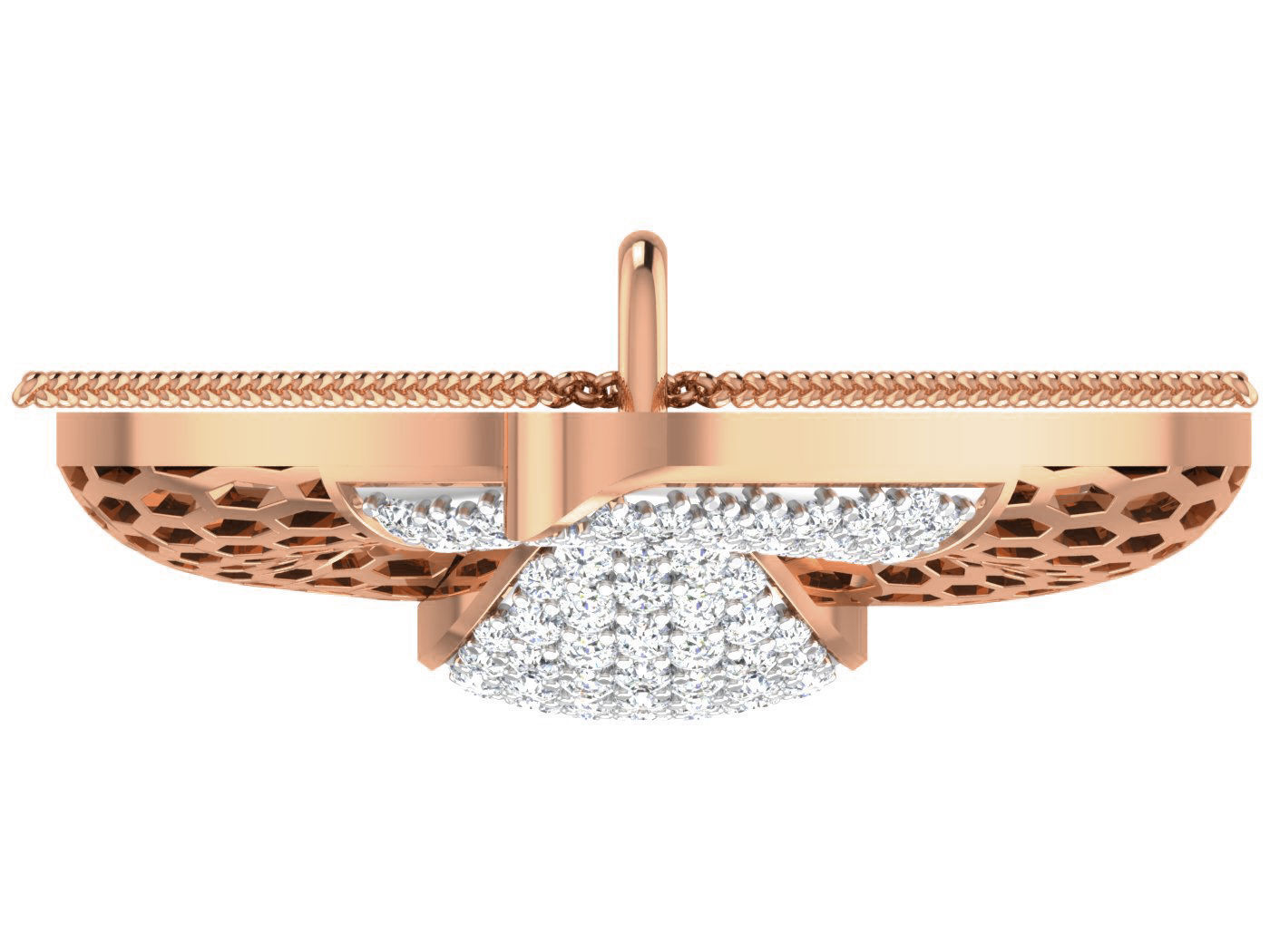 Women pendant-earrings set 3dm stl render detail 3D print model_8