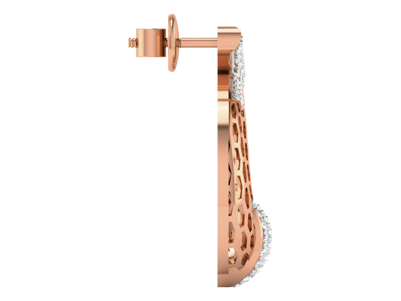 Women pendant-earrings set 3dm stl render detail 3D print model_6