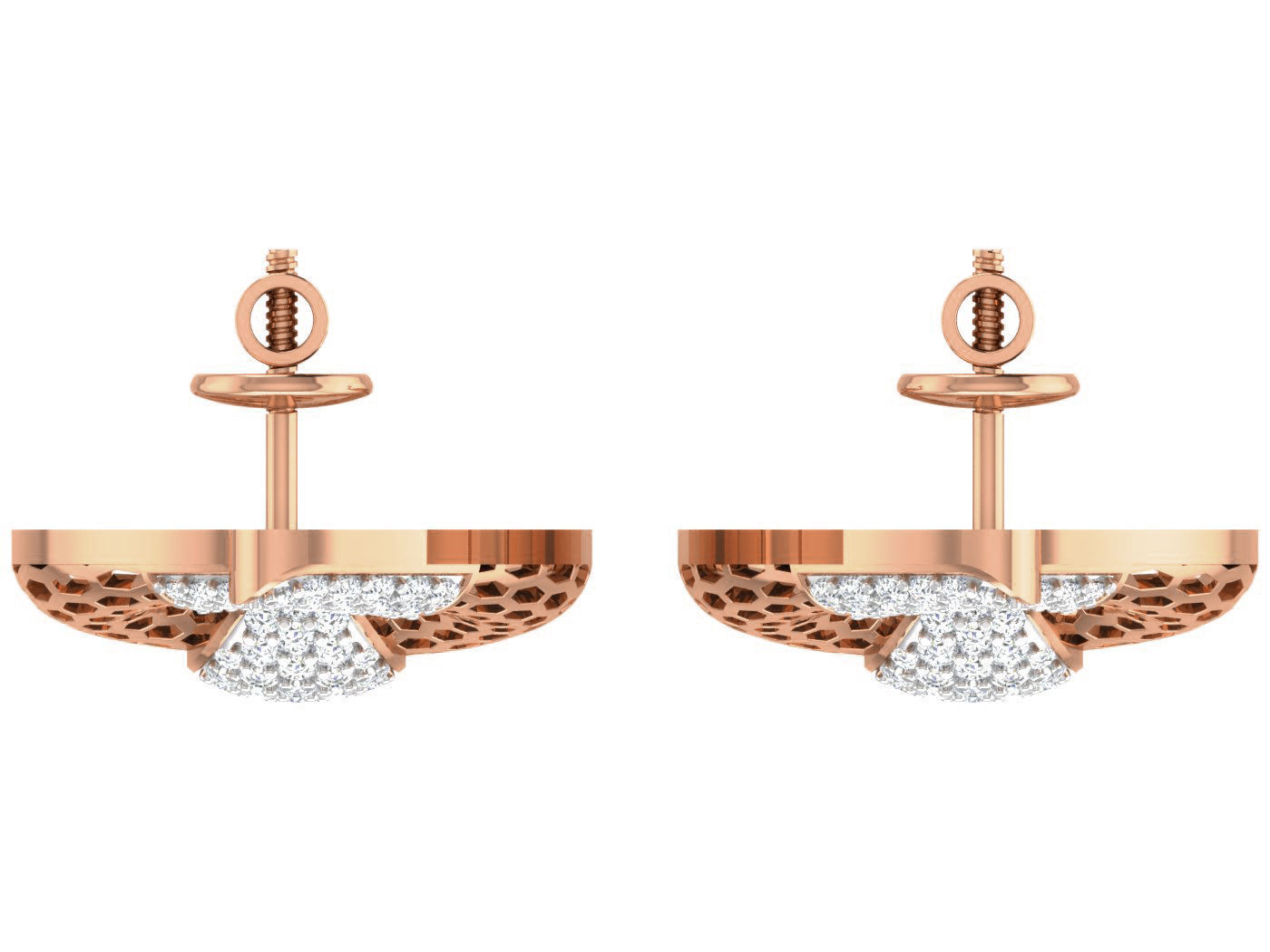 Women pendant-earrings set 3dm stl render detail 3D print model_7