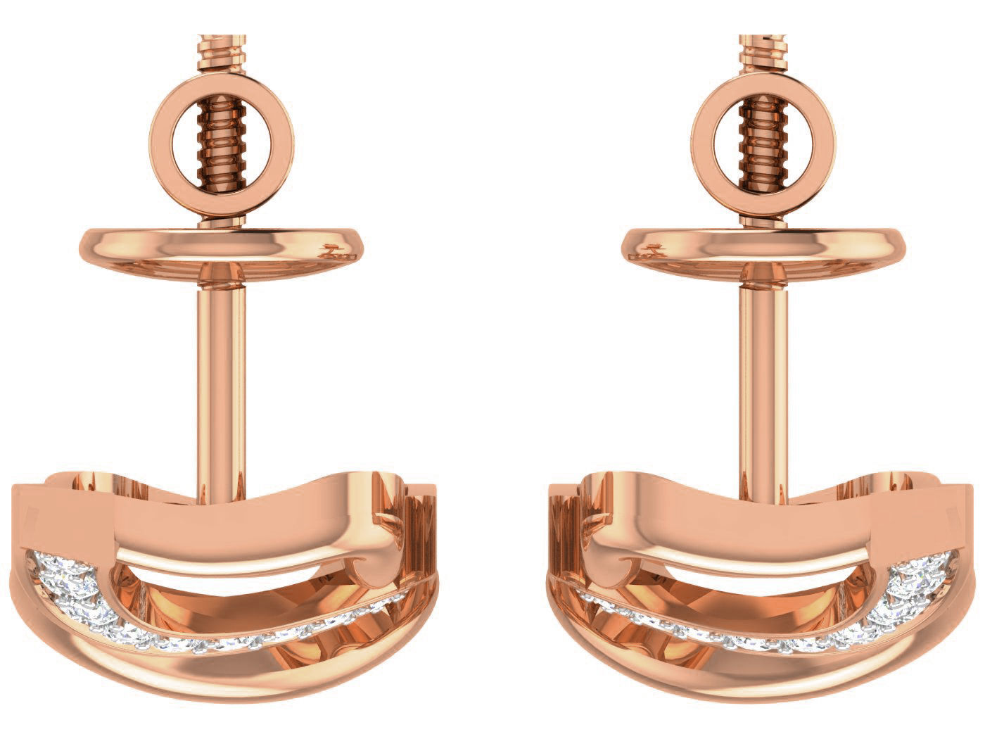 Women earrings 3dm stl render detail 3D print model_4