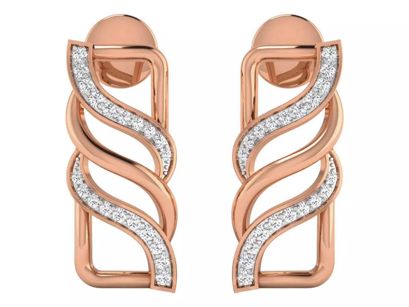 Women earrings 3dm stl render detail 3D print model_0