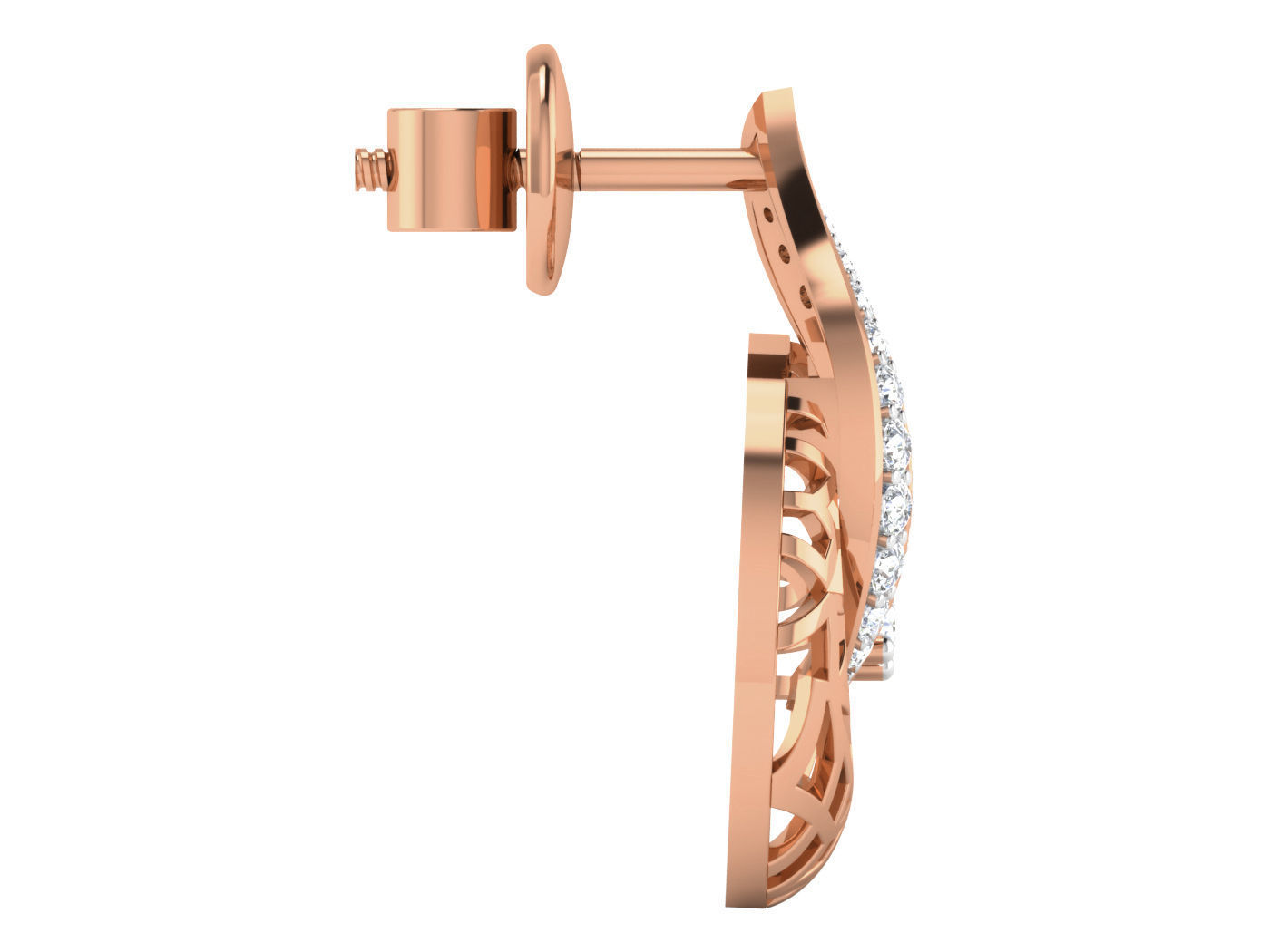 Women pendant-earrings set 3dm stl render detail 3D print model_6