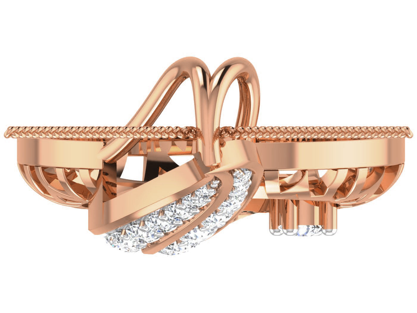 Women pendant-earrings set 3dm stl render detail 3D print model_7