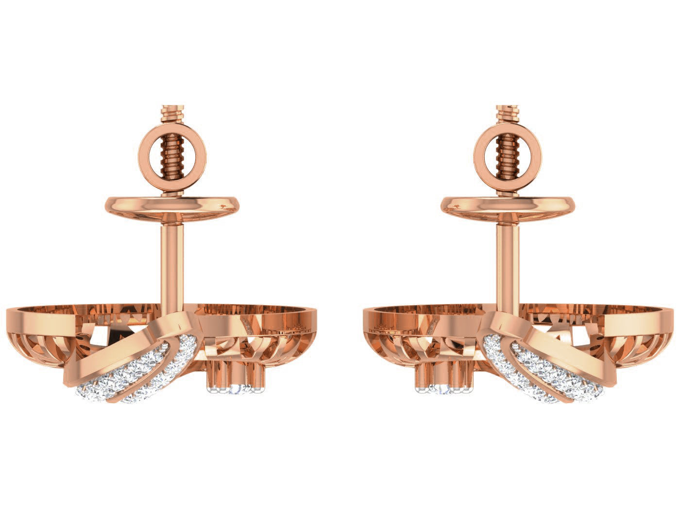 Women pendant-earrings set 3dm stl render detail 3D print model_8