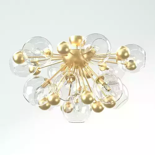 chandelier gold with glass balls