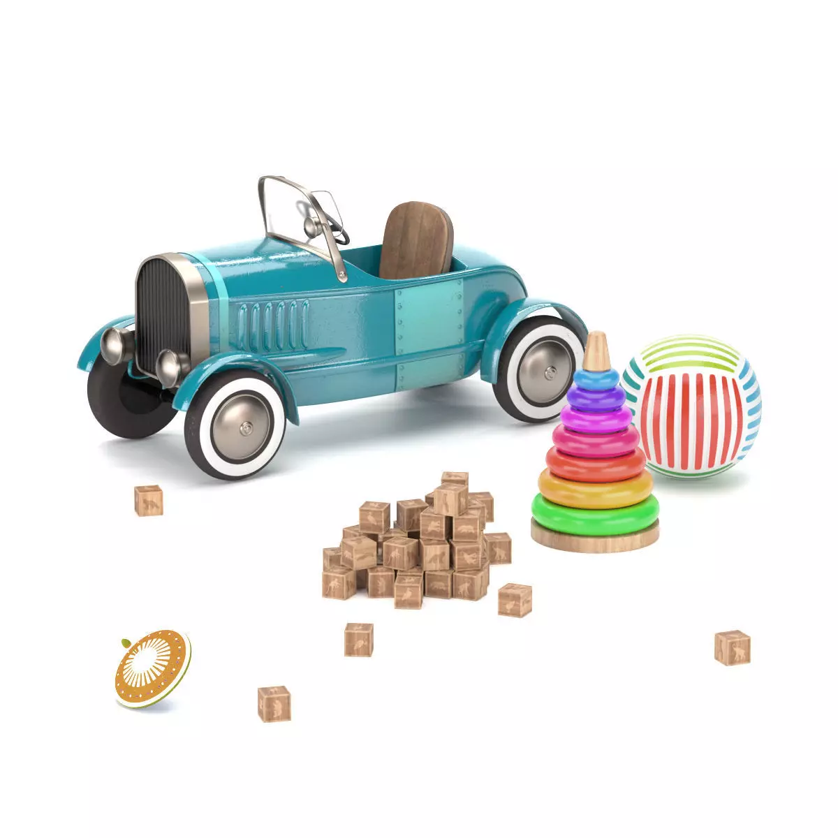  children toys 3D model_0