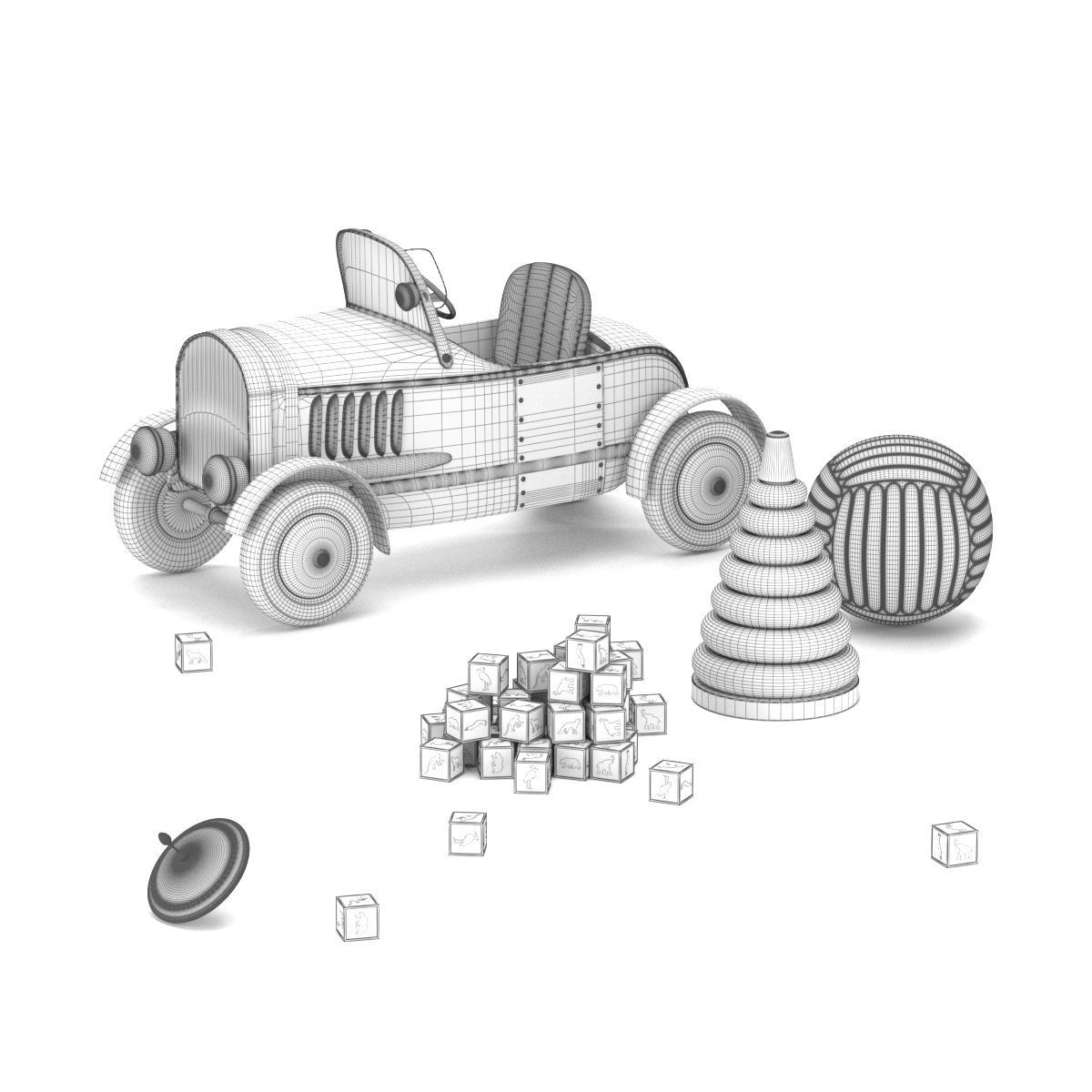  children toys 3D model_1