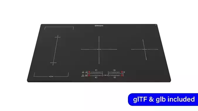 Westinghouse Induction cooktop Low-poly 3D model