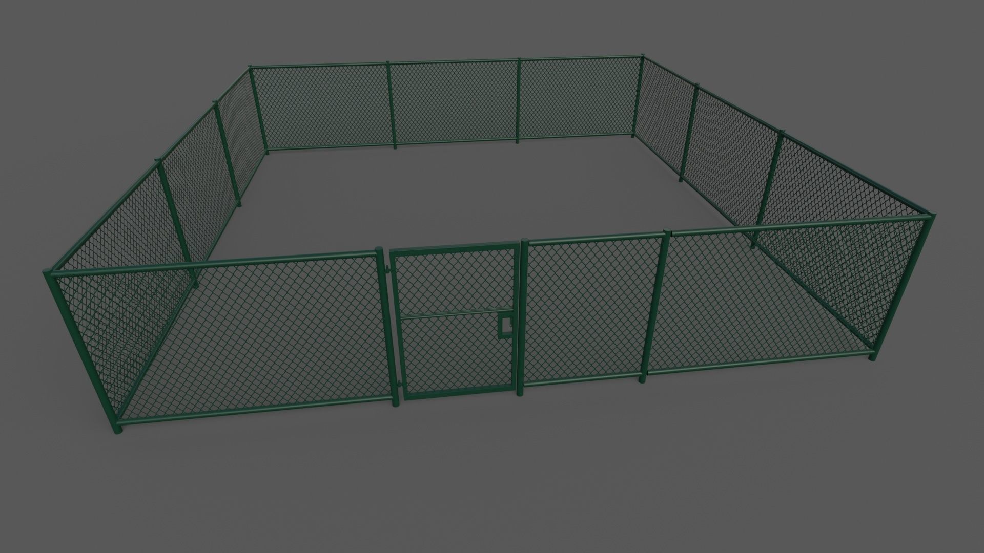 PBR Chain Link Fence For Court F Low-poly 3D model_15