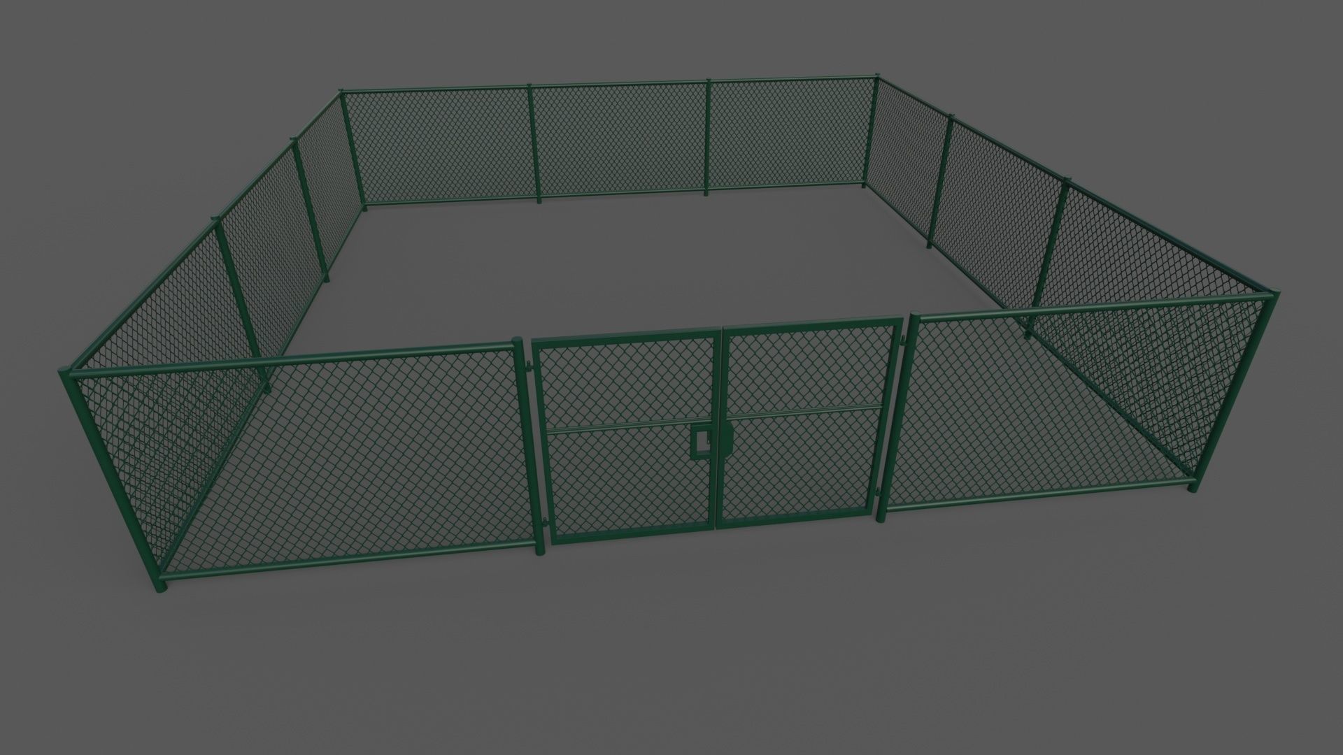 PBR Chain Link Fence For Court F Low-poly 3D model_13