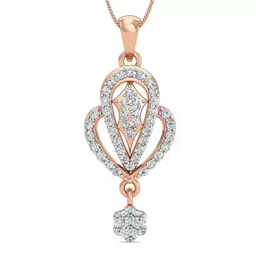 Women pendant-earrings set 3dm stl render detail