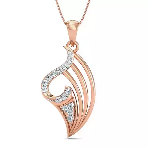 Women pendant-earrings set 3dm stl render detail