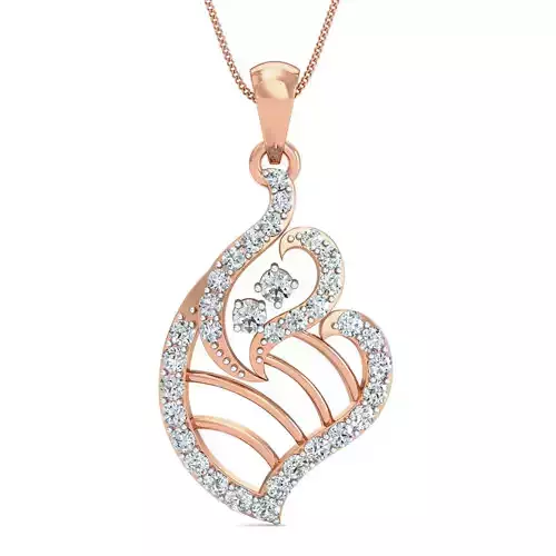 Women pendant-earrings set 3dm stl render detail