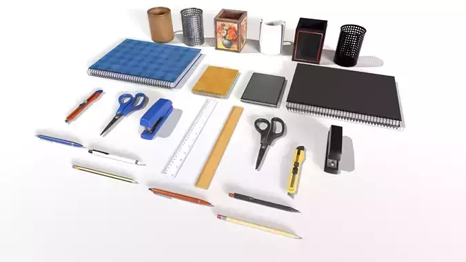 Office Props Pack 1 Low-poly 3D model