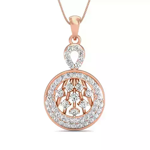 Women pendant-earrings set 3dm render detail