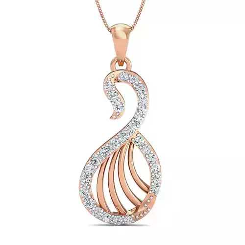 Women pendant-earrings set 3dm render detail