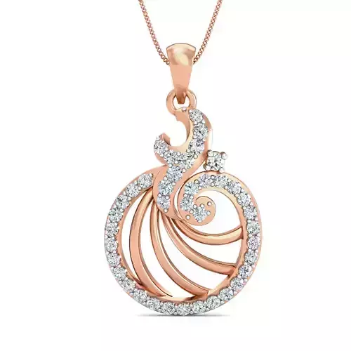 Women pendant-earrings set 3dm render detail