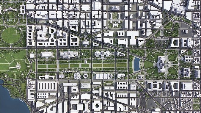 Washington Low-poly 3D model 3