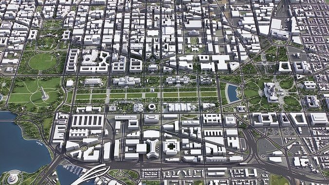 Washington Low-poly 3D model 5