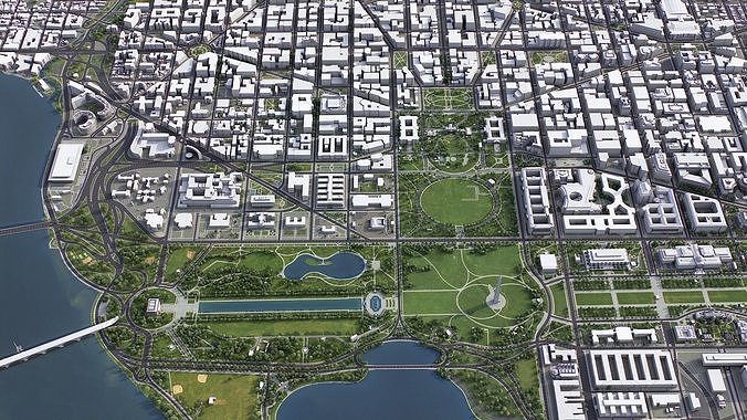 Washington Low-poly 3D model 6