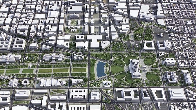 Washington Low-poly 3D model 4