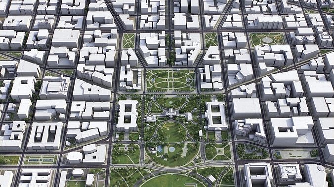 Washington Low-poly 3D model 7