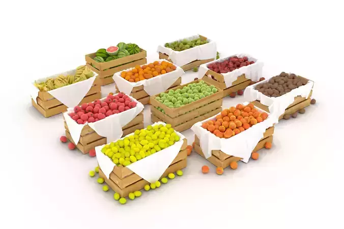 Fruits in crates