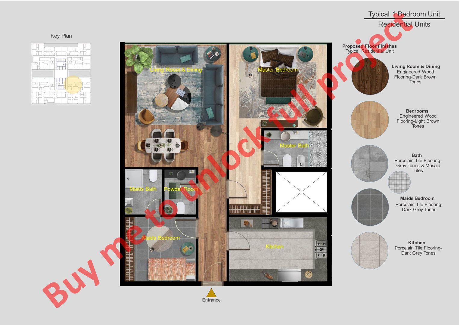 Tower in a city FULL Residential building Revit Lumion 3D model_10