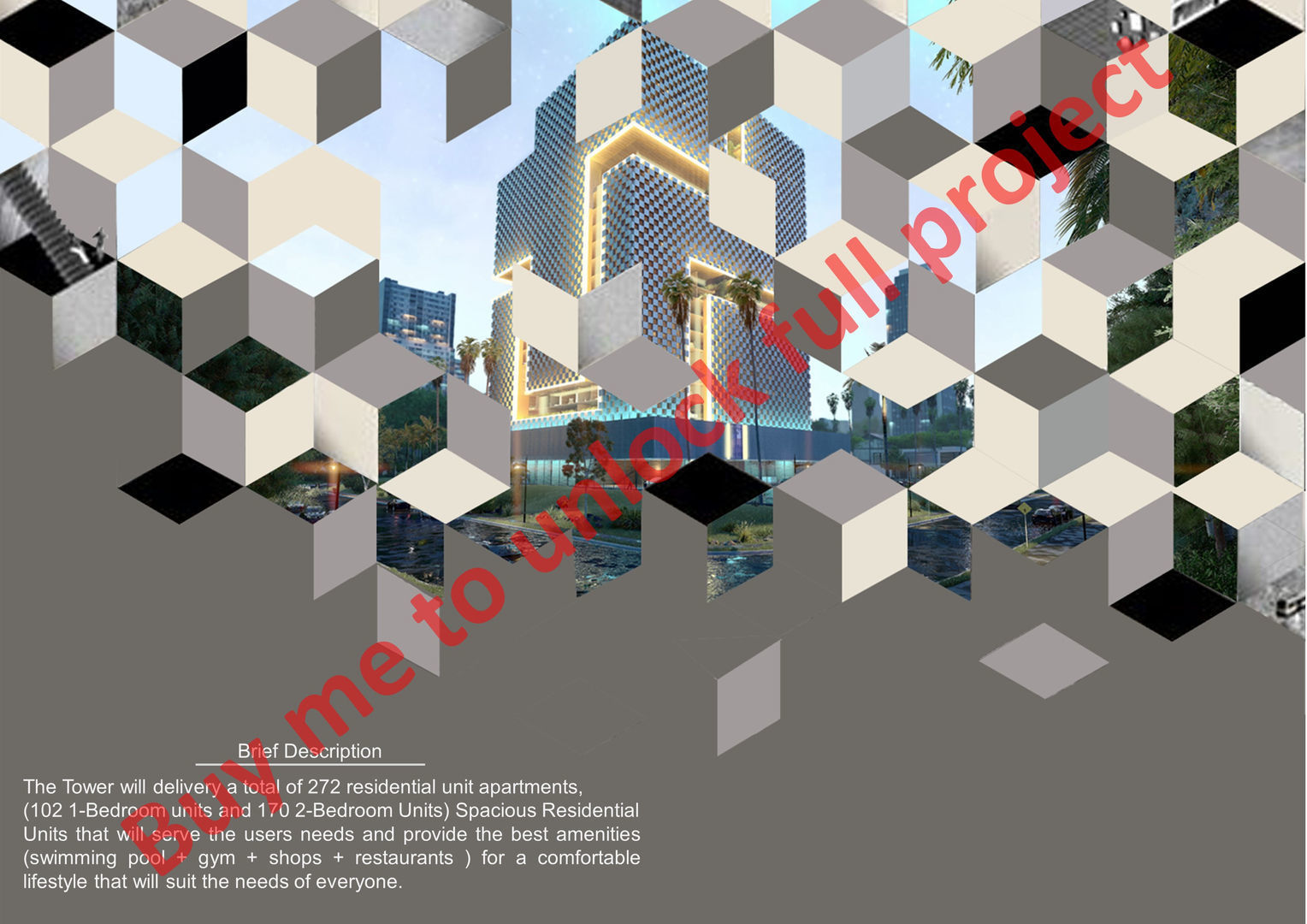 Tower in a city FULL Residential building Revit Lumion 3D model_16