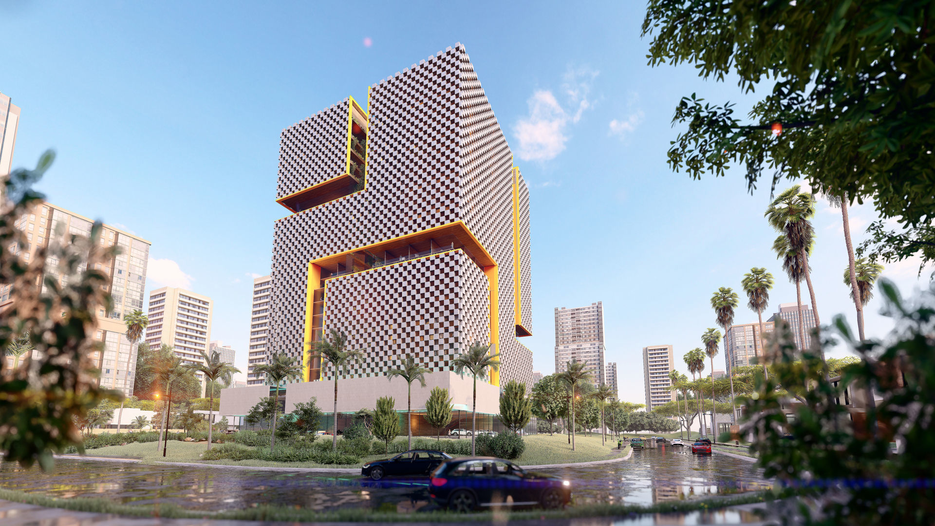 Tower in a city FULL Residential building Revit Lumion 3D model_26