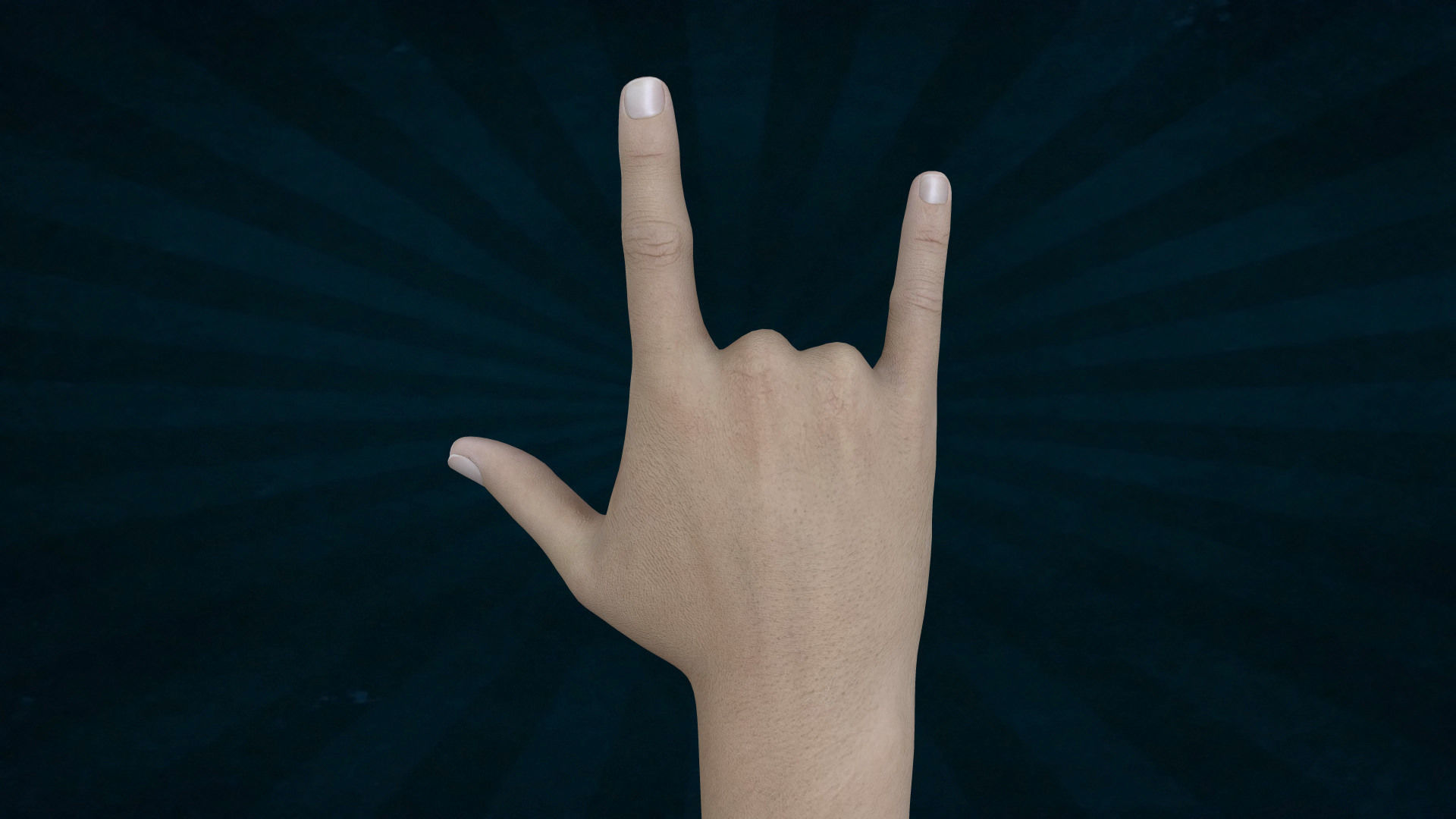 HAND-043 Right Hand Low-poly 3D model_2