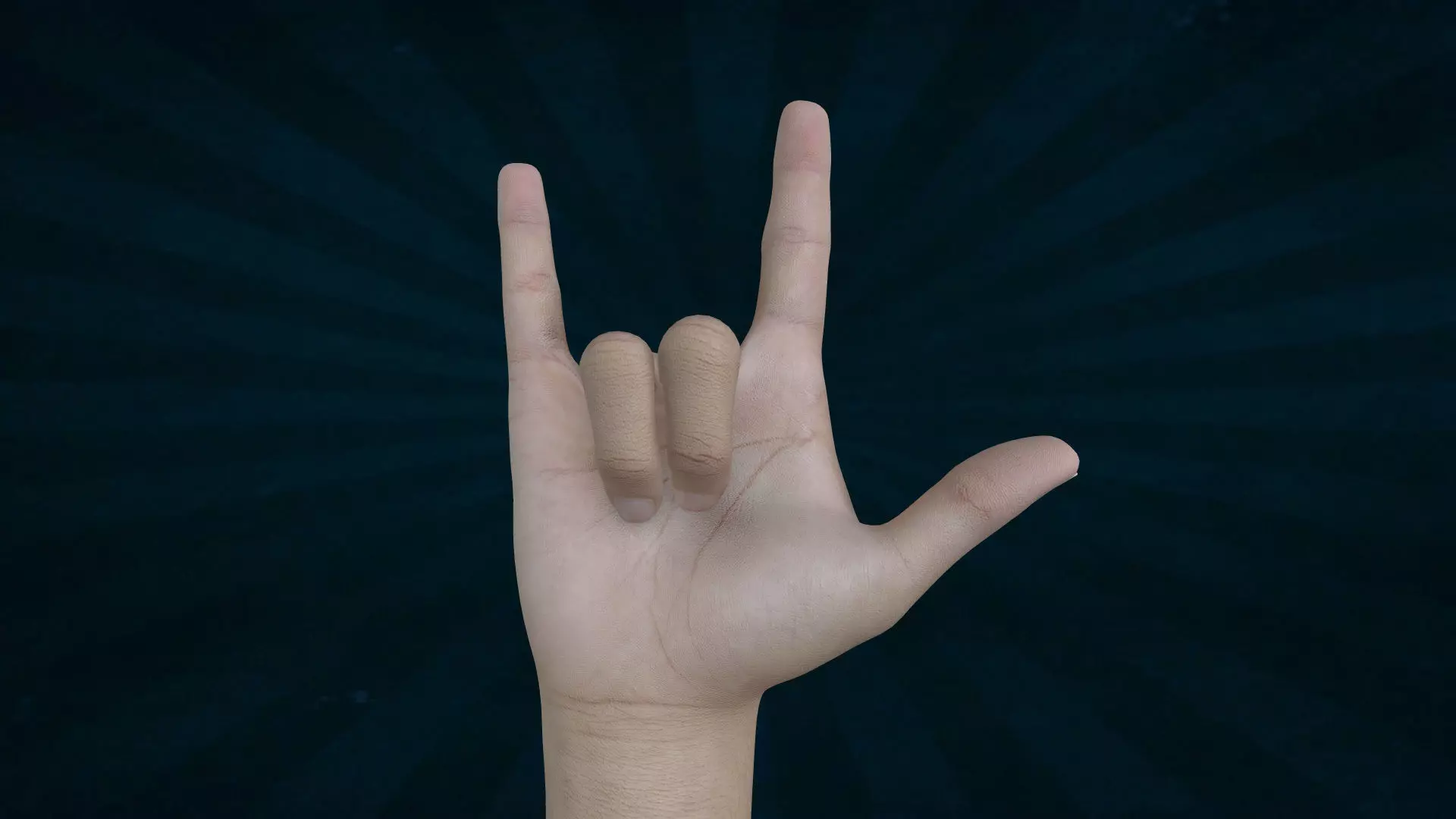 HAND-043 Right Hand Low-poly 3D model_0