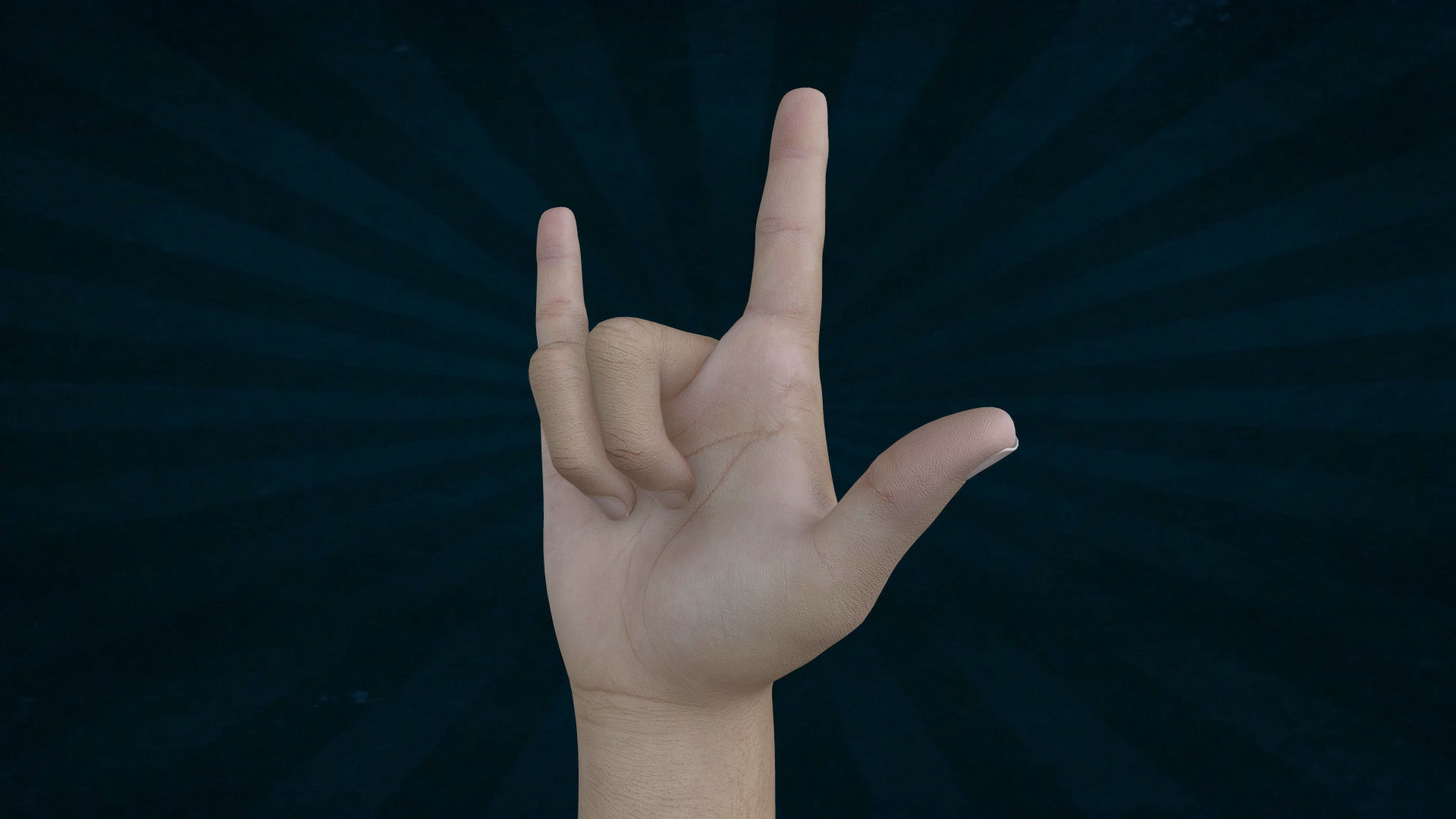 HAND-043 Right Hand Low-poly 3D model_3