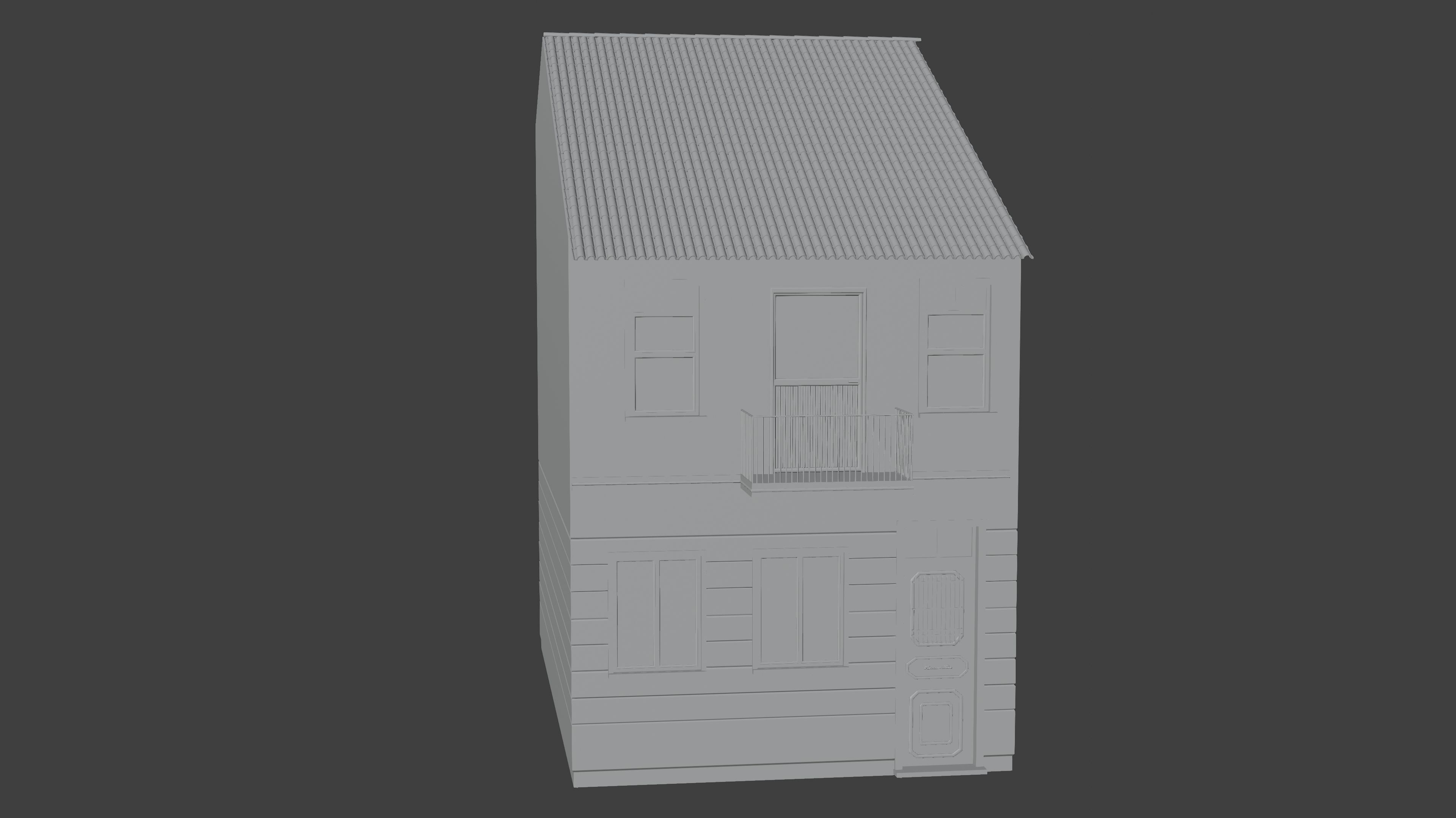 Dublex Red House 3D model_1