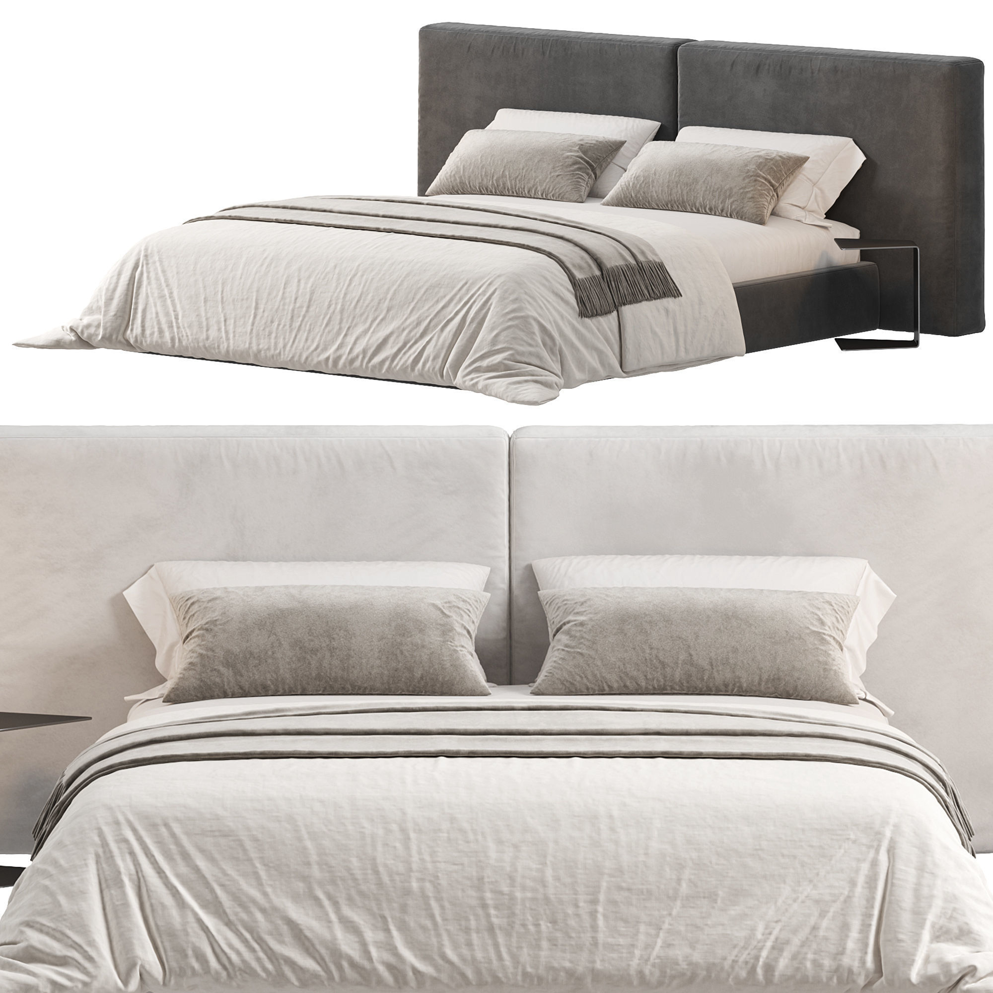 Bed Colection 1 - 4 Items 3D model 3D model 3D model 3D model_8